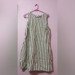 ⭐️Old Navy Striped Sleeveless Shift Dress in Brown and White